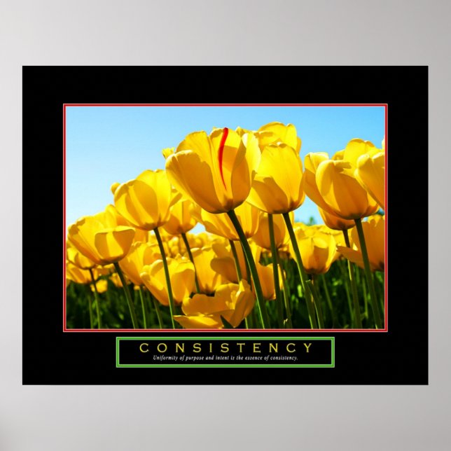 Póster Poster motivacional - "Consistencia" - 22"x28" (Frente)