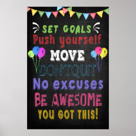Póster Poster motivacional de aula