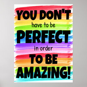Póster Poster motivacional de clase Rainbow