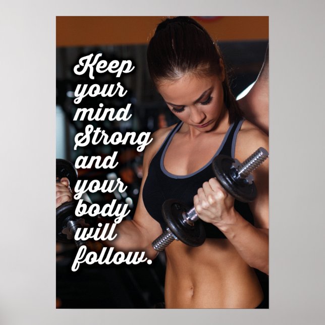 Póster Poster motivacional de entrenamiento (Frente)