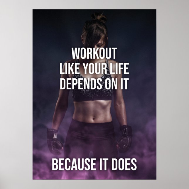 Póster Poster motivacional de entrenamiento (Frente)