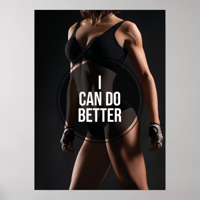 Póster Poster motivacional de entrenamiento (Frente)