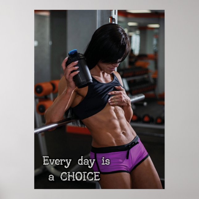 Póster Poster motivacional de entrenamiento (Frente)