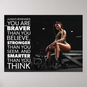 Póster Poster motivacional de entrenamiento
