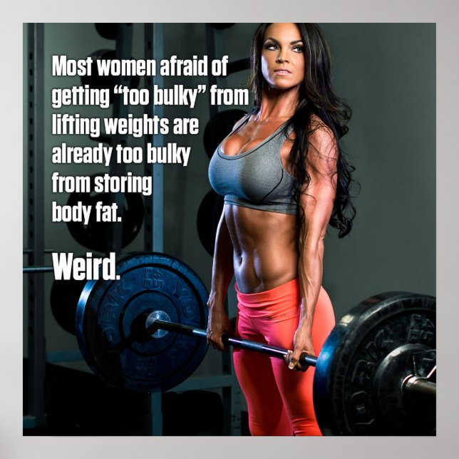 Póster Poster motivacional de entrenamiento de gimnasio (Frente)