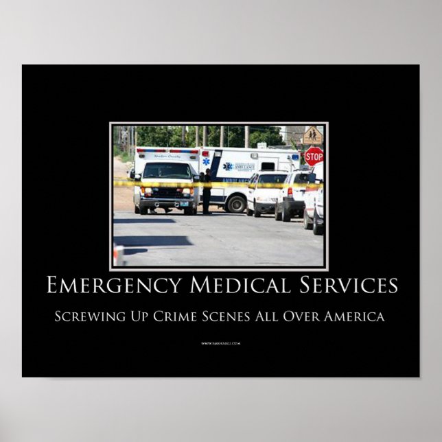 Póster Poster motivacional de escenas delictivas (Frente)