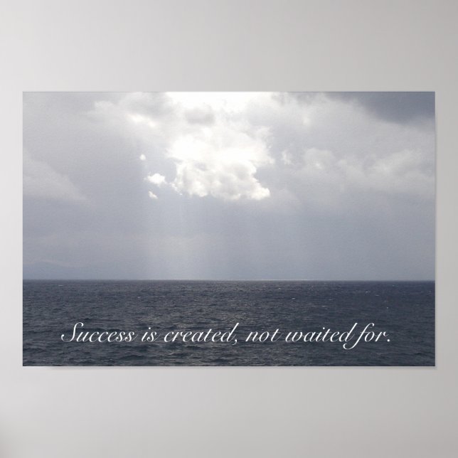 Póster Poster motivacional de éxito (Frente)