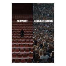 Poster motivacional de felicitaciones de soporte