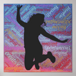 Póster Poster motivacional de inspiración de entusiasmo