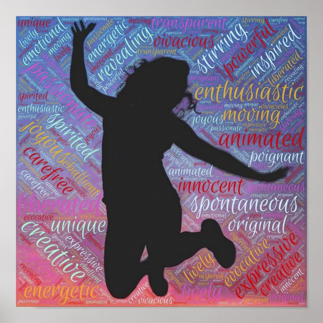 Póster Poster motivacional de inspiración de entusiasmo (Frente)