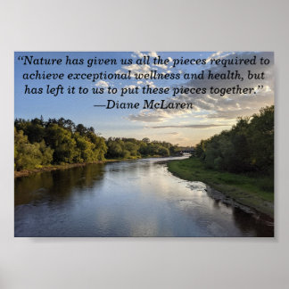 Póster Poster motivacional de la naturaleza