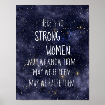 Poster motivacional de mujeres fuertes en Noche St