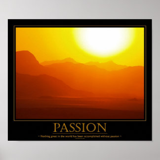Póster Poster motivacional de pasión