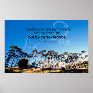 Póster Poster motivacional de perseverancia Imprimir