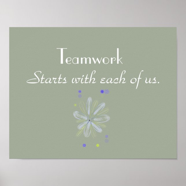 Póster Poster motivacional de trabajo en equipo (Frente)