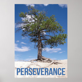 Póster Poster motivacional del árbol de perseverancia