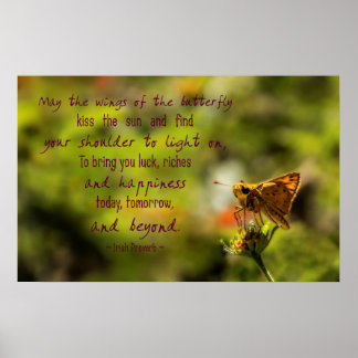 Póster Poster motivacional del proverbio irlandés