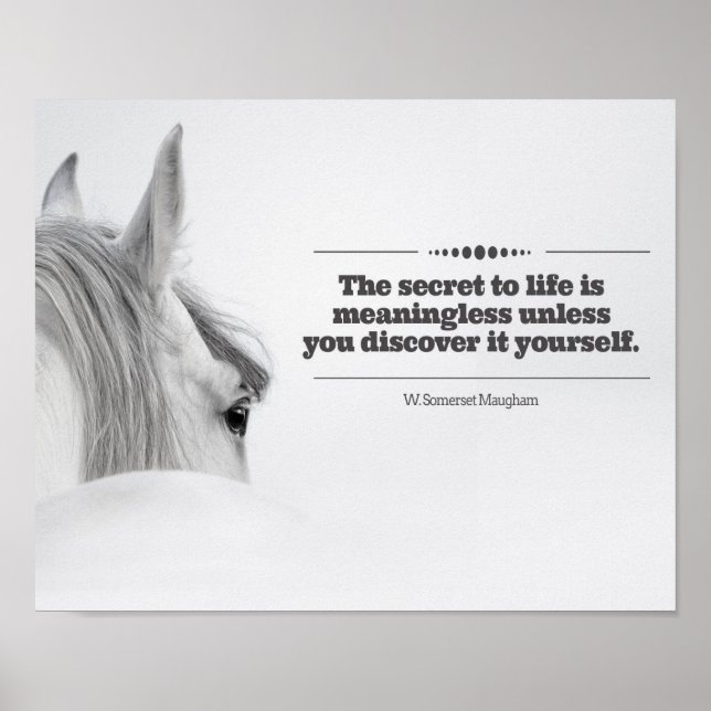 Póster Poster motivacional "El secreto de la vida..." (Frente)