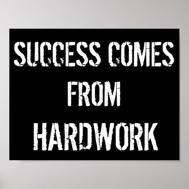 Póster Poster motivacional en blanco y negro (Frente)