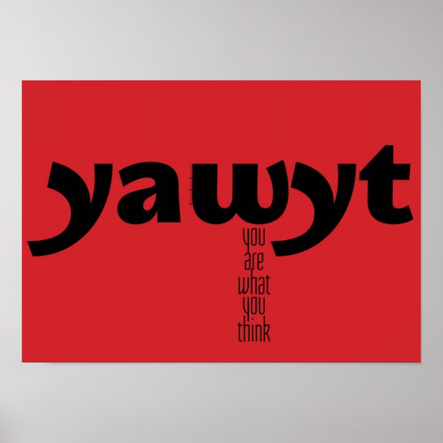 Póster Poster motivacional - Eres lo que piensas (Frente)