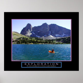 Póster Poster motivacional - "Exploración" - 22"x28"