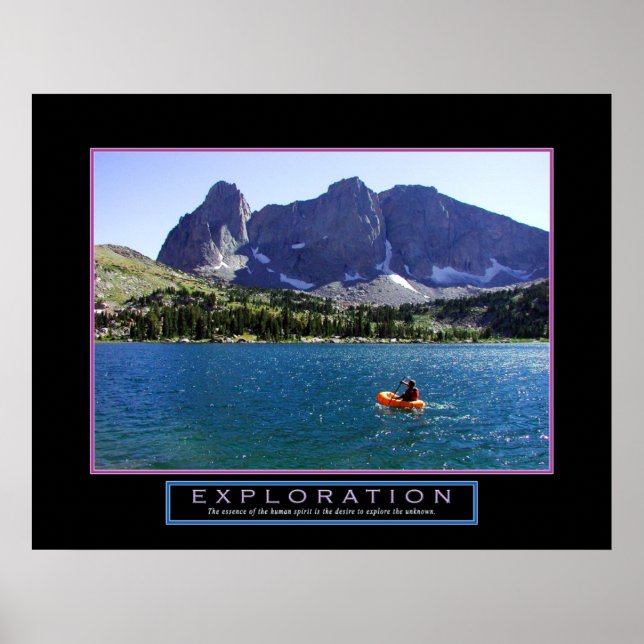 Póster Poster motivacional - "Exploración" - 22"x28" (Frente)