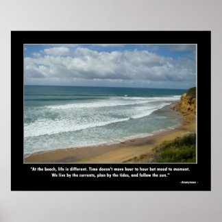 Póster Poster motivacional - La vida en la playa