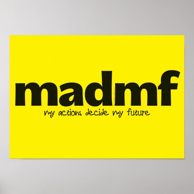 Póster Poster motivacional - Mis acciones deciden mi futu (Frente)