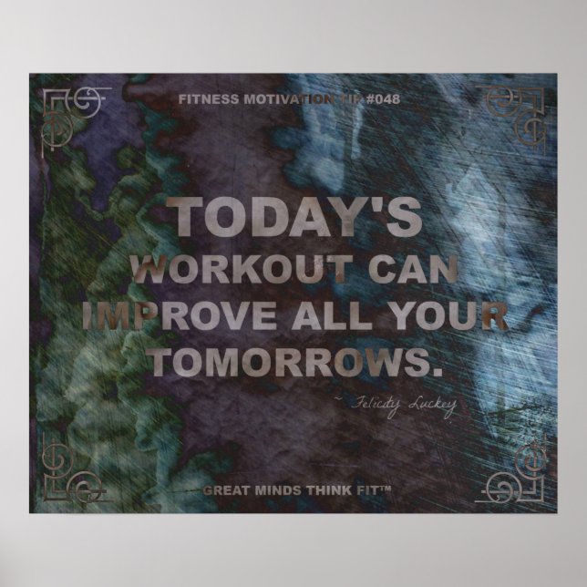 Póster Poster motivacional para el presupuesto de fitness (Frente)