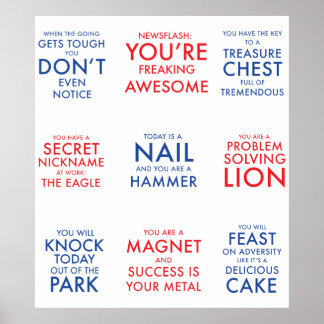 Póster Poster motivacional para inspirar la esquematizaci