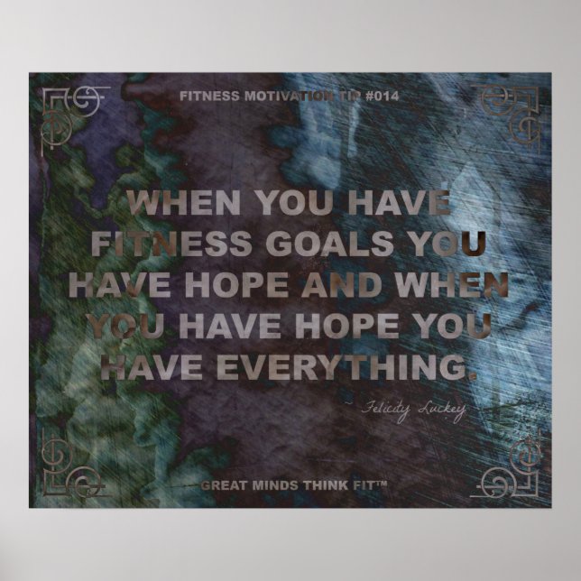 Póster Poster motivacional para presupuesto de fitness #0 (Frente)