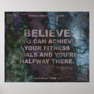 Póster Poster motivacional para presupuesto de fitness #0