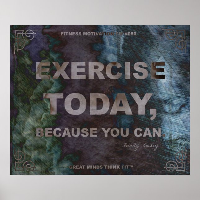 Póster Poster motivacional para presupuesto de fitness #0 (Frente)
