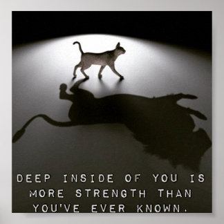 Póster Poster motivacional sobre la fuerza