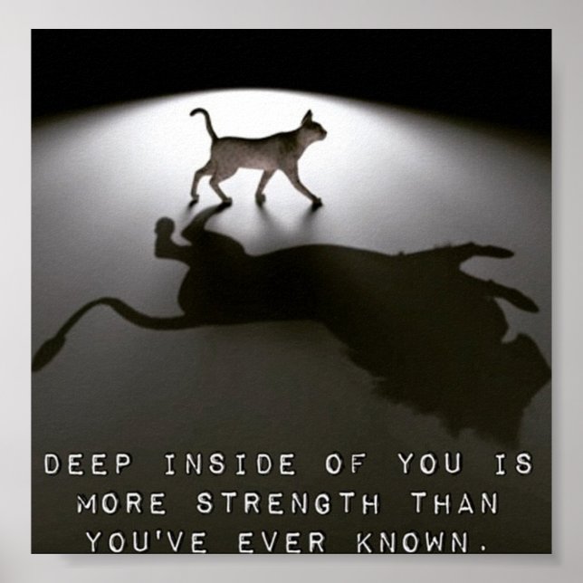 Póster Poster motivacional sobre la fuerza (Frente)