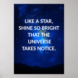 Póster Poster Motivador de Blue Night Sky