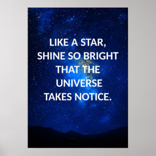 Póster Poster Motivador de Blue Night Sky