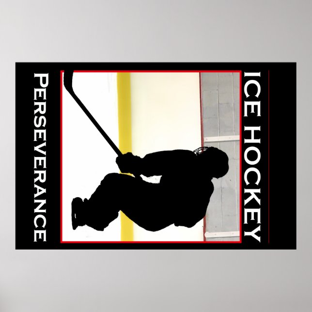 Póster Poster Motivador de Hockey sobre Hielo - Perserver (Frente)