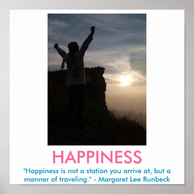Póster Poster motivador de la felicidad (Frente)