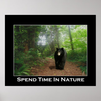 Póster Poster MOTIVADOR DE LA PISTA DEL OSO NEGRO