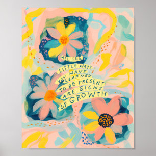 Póster Poster Motivador de presupuesto inspirador - Flora