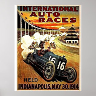 PÓSTER POSTER: MOTORSPORT INDIANAPOLIS 1914