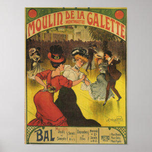 Póster Poster, moulin de la galette 1906 