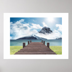 Póster Poster Mountain Scene