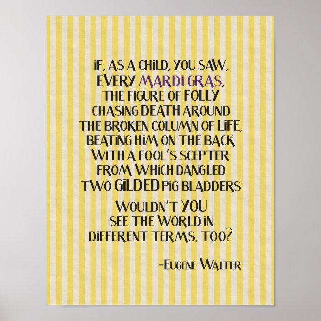 Póster Poster móvil Mardi Gras (Frente)