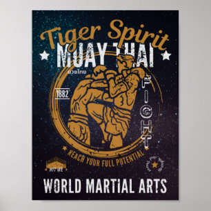Póster Poster Muay Thai - Espíritu tigre
