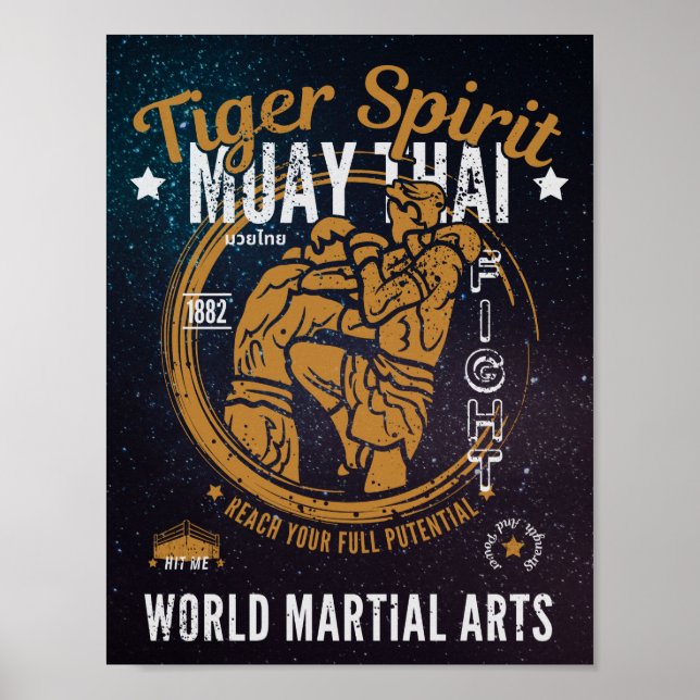 Póster Poster Muay Thai - Espíritu tigre (Frente)
