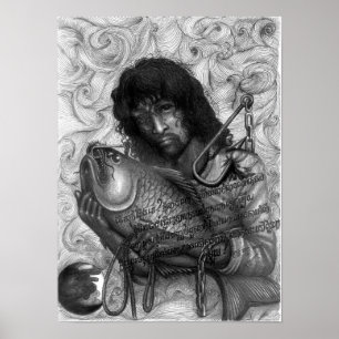 Póster Poster muerto del ojo, Vannak en un gancho