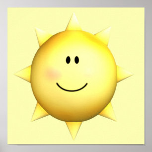 Póster Poster mural happy face sunshine 11x11 customize