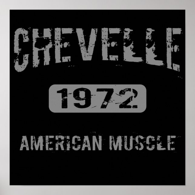 Póster poster Muscular Estadounidense Chevelle 1972 (Frente)